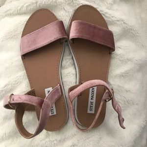 Steve Madden Pink Velvet sandals